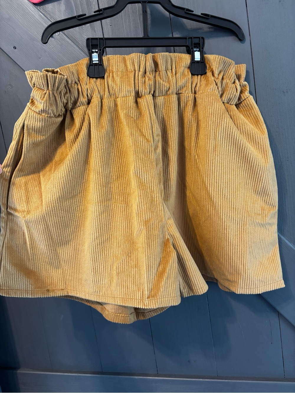 Dizzy High-Waist Corduroy Shorts - Mustard Yellow